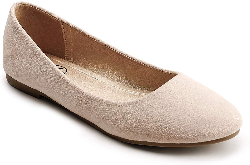 Trary Women’s Classic Round Toe Slip on Ballet Flat Shoes