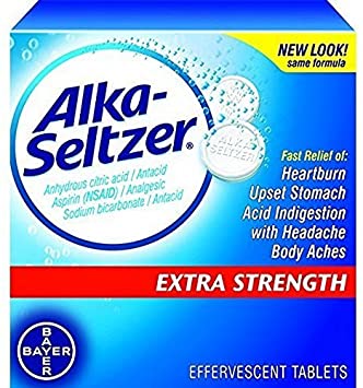 Alka-Seltzer-Extra Strength Tablets, Extra-Strength Antacid & Pain Relief, Original (24 Tablets)