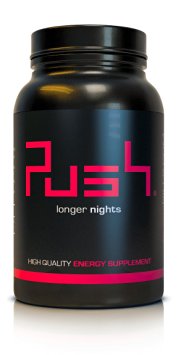 PUSH® Energy Pills - Proven Formula For Focused Energy, Mood, And Better Brain Function - Herbal Caffeine   Energy Vitamin Supplement!