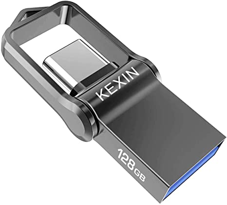 KEXIN 128GB USB C USB 3.0 Flash Drive USB Stick USB Key High Speed USB Dual Drive 2 in 1 OTG Jump Drive for USB-C Computer, MacBook,Google's Chromebook Pixel,Samsung Galaxy