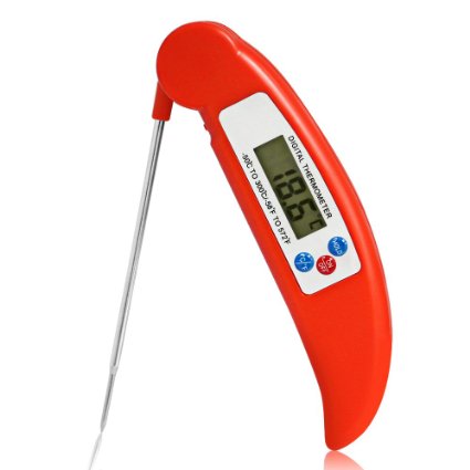 Bengoo Digital Stainless Cooking Thermometer with Instant Read, Long Probe & LCD Screen