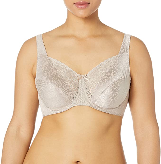 Playtex Secrets Love My Curves Signature Floral Underwire Full Coverage Bra #4422