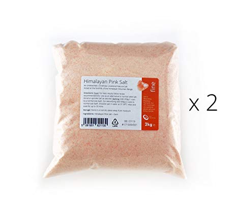 Himalayan Pink Salt Fine Grade 4kg - Natural & Unrefined Pink Salt from The Himalayas
