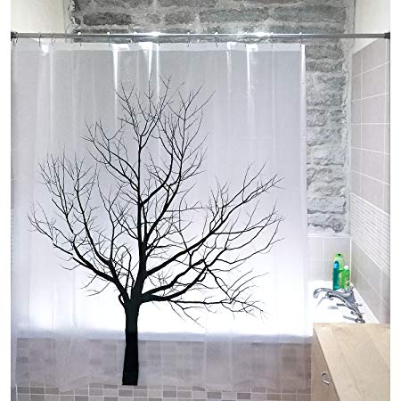 Tatkraft Tree PEVA Shower Curtain 180X180 cm Waterproof