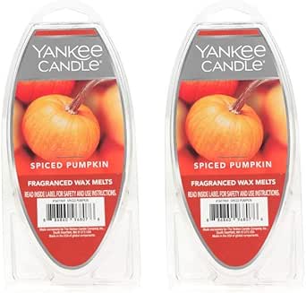 Yankee Candle Lot of 2 Spiced Pumpkin Fragranced Wax Melts