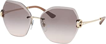 Bvlgari BV6105B 278/3B Pale Gold BV6105B Square Sunglasses Lens Category 2 Size