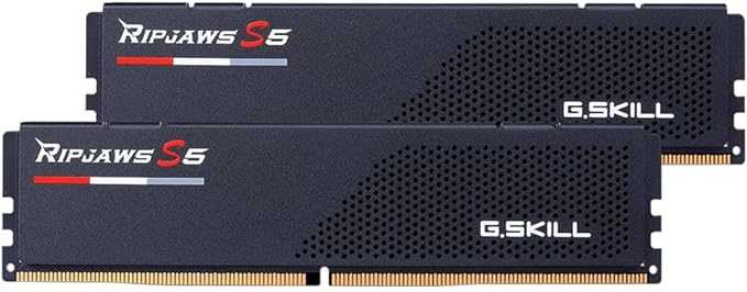 G.SKILL Ripjaws S5 Series (Intel XMP 3.0) DDR5 RAM 64GB (2x32GB) 6000MT/s CL30-40-40-96 1.40V Desktop Computer Memory UDIMM - Matte Black (F5-6000J3040G32GX2-RS5K)