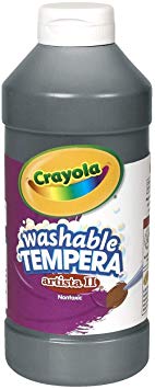 Crayola Artista II Washable Tempera Paint 16oz Black