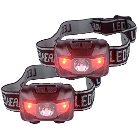 Infityle LED Headlamp - Waterproof IPX5 200 Lumens LED Head Lamp Flash Working Lights(Black Black)