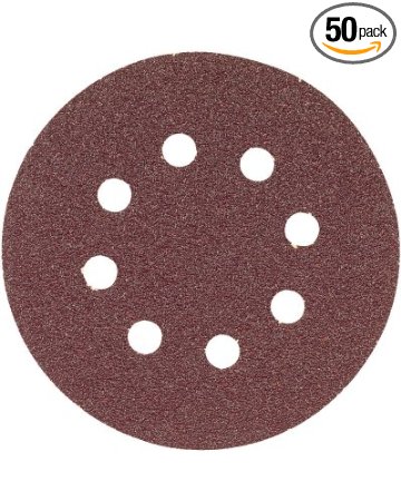 Bosch SR5R125 50-Piece 120 Grit 5 In. 8 Hole Hook-And-Loop Sanding Discs