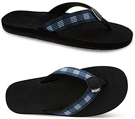 Mens Scott Keola Sandals | No Slip Flip-Flops | Soft Brushed Footbed