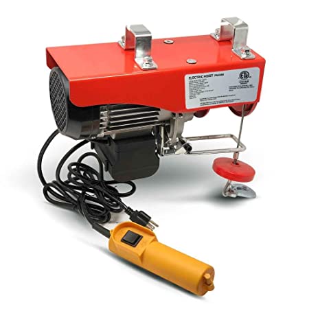 Overhead Electric Crane Hoist w/20FT Wired Control - Certified - Single Phase 110V Lift for Garage Shop Warehouse - Five Oceans (2200lb/1000kg)