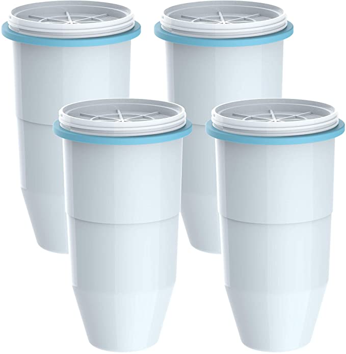 FilterLogic ZR-017 6-Stage Pitcher Water Filter, Compatible with ZeroWater Pitchers and Dispensers (Pack of 4)
