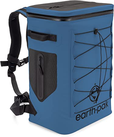 Insulated Backpack Cooler Holds 24 or 35 Cans for 72 Hours - Perfect Lunch or Drink Bag for Camping, Hiking, Fishing, Kayaking, Sports, or Beach - 100% Waterproof Heavy Duty Construction by Earth Pak