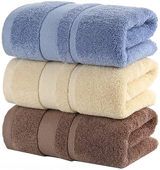 DWW 3-Piece Bath Towel - Super Absorbent - 100% Cotton - 35" X 75" (Color : 4)