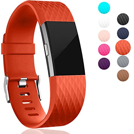 For Fitbit Charge 2 Bands, Maledan Replacement Accessory Wristbands for Fitbit Charge 2 HR, Large Small