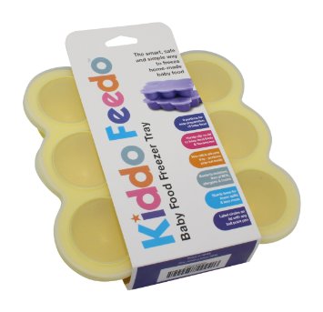 KIDDO FEEDO Baby Food Prep and Storage Container with Silicone Clip-On Lid - 6 Colors Available - BPA Free and FDA Approved - Multipurpose Use - FREE eBook by AuthorDietitian - Lifetime Guarantee Yellow