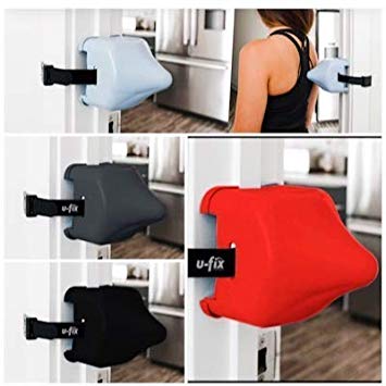 U-Fix Self - Massage Tool (Gray), Mounted Back Massager, Hands Free Doorway Mounted