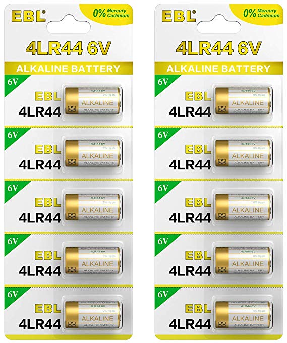 EBL 10-Pack Bark Collar Batteries 6V Alkaline Battery 4LR44, PX28A, A544, K28A, V34PX