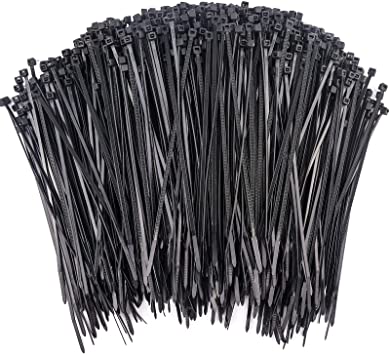 1000 Pcs Cable Ties, 4 Inch Self-Locking Nylon Zip Ties, Premium Plastic Heavy Duty Wire Ties (Black)