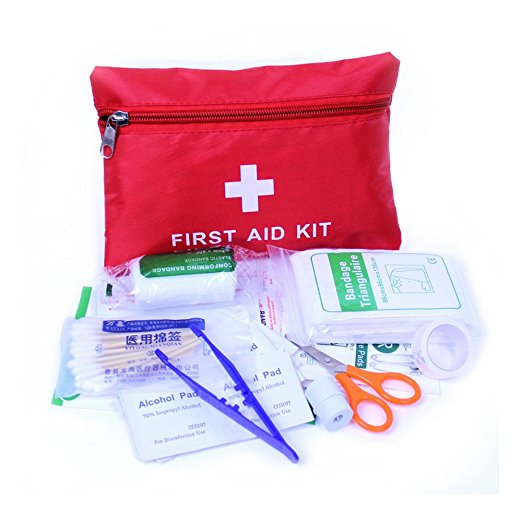 Medical Emergency Bag with Zipper,Survival First Aid Kit Waterproof Compact Response Trauma Bag Camping Travel Car Treatment Pack Set