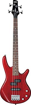 Ibanez 4 String Bass Guitar Right Handed, Transparent Red GSRM20TR