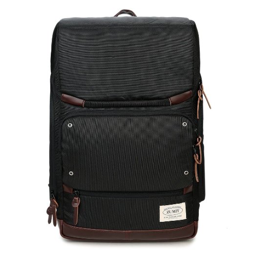 ZUMIT Business Laptop Backpack Knapsack Rucksack Traveling Computer Notebook School Bag Fits to 15 Inch Laptop Black 804