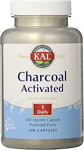 KAL Charcoal, 280 mg, 100 Capsules