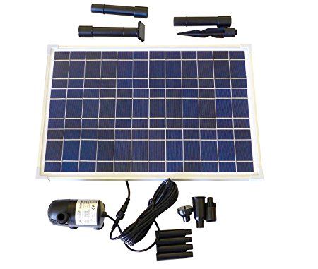 Solar Water Pump kit 200GPH with 12v submersible water pump and 10 watt solar panel for DIY Solar Powered pond, fountain, water feature, hydroponics, aquarium, aquaculture