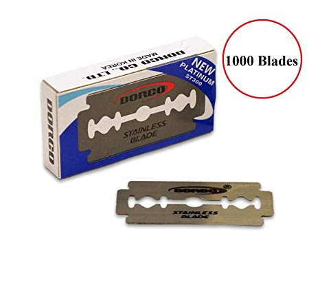 Dorco ST300 Platinum Extra Double Edge Razor Blades 1000 Blades