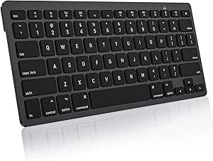 OMOTON Bluetooth Keyboard for Mac, Compact Wireless Keyboard Compatible with MacBook Pro/Air, iMac, iMac Pro, Mac Mini, Mac Pro Laptop and PC, Dark Black