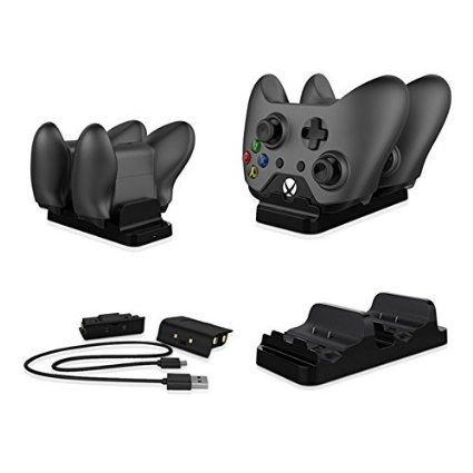 KevenAnna Dual Charging Dock with Battery Packs for Xbox One Wireless Controller