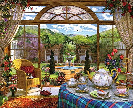 Springbok Puzzles - The Conservatory - 1000 Piece Jigsaw Puzzle - Large 30 Inches by 24 Inches Puzzle - Made in USA - Unique Cut Interlocking Pieces