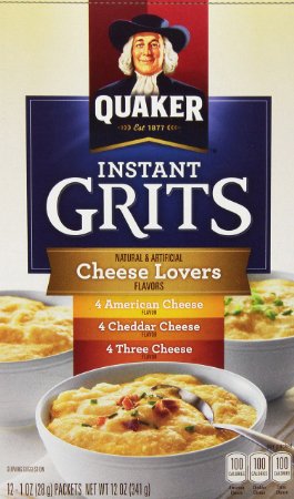 Quaker Oats Instant Grits Cheese Lovers Variety Pack 12 Ounce