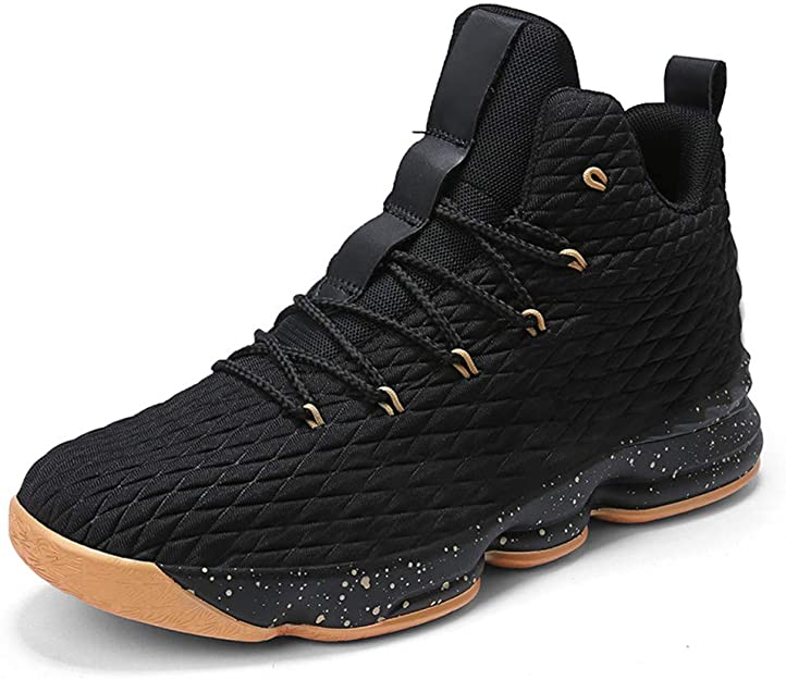 Men's High-Top Shock Absorption Fashion Sports Basketball Shoes Women's Breathable Non-Slip Sneakers