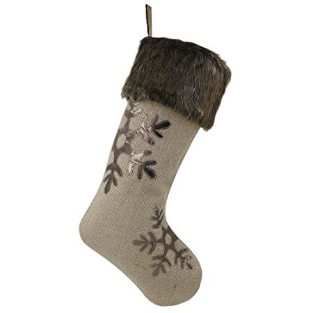 Valery Madelyn 21" Woodland Collection Burlap Christmas Stocking,Themed with Tree Skirt(Not Included)