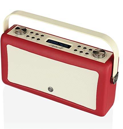 VQ Hepburn Mk II DAB & DAB  Digital Radio with FM, Bluetooth & Alarm Clock – Red