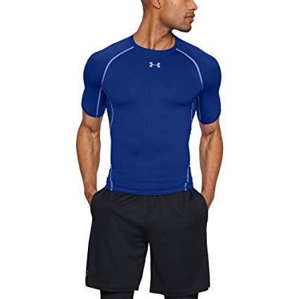 Under Armour Men's HeatGear Armour Short-Sleeve Men's Compression T-Shirt Short Sleeve Men's Gym Top with HeatGear Fabric