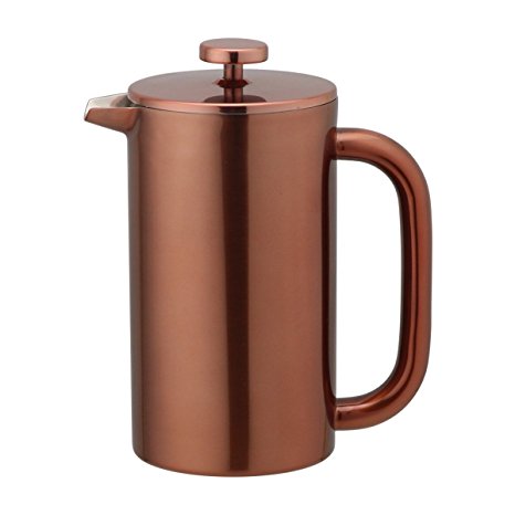 Highwin 8-Cup/34-Ounce Double Wall Insulated Stainless Steel French Coffee Press, Durable Coffee Tea Maker with Stainless Steel Plunger (Copper)