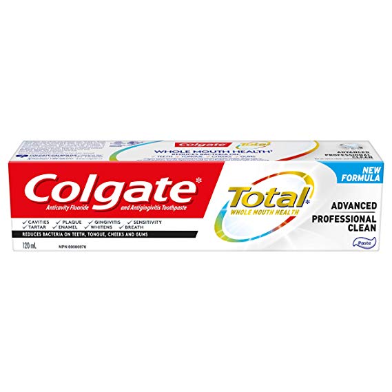 Colgate Total Advanced Toothpaste, Professional Clean, 120 mL