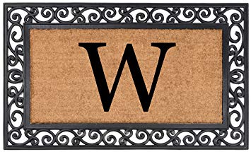 Nance Industries YourOwn Monogrammed Rubber Welcome Mat, 24" x 39"