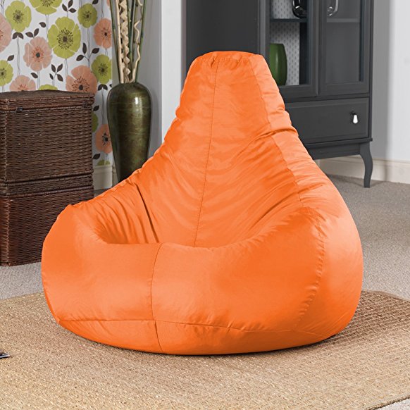 Designer Recliner Gaming Bean Bag TANGERINE ORANGE - Waterproof Indoor & Outdoor Beanbag Chair by Bean Bag Bazaar®