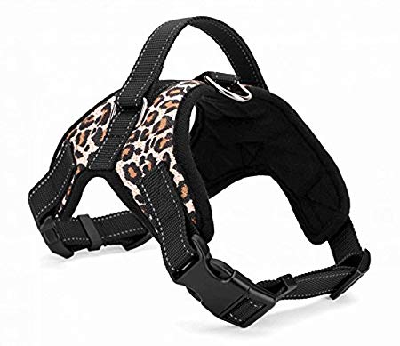 Fosinz Outdoor Adjustable Dog Harnesses with Reflective Strap for Training Walking