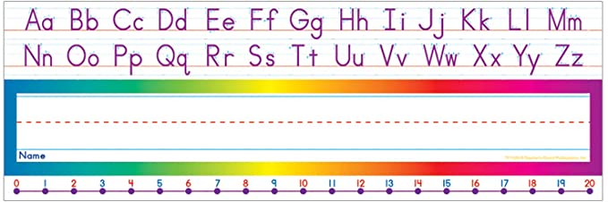 Scholastic Alphabet-Number Line (Standard) Name Plates (TF1528)