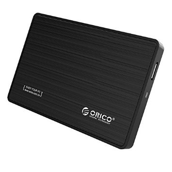 ORICO 2588S3 High-Speed 2.5 Inch SATA to USB 3.0 External Hard Drive Disk Enclosure, Optimized For SSD, Support UASP SATA III (Black)