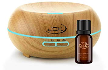 Aromatherapy Essential Oil Diffuser Ultrasonic Cool Mist Wood Grain Aroma Humidifier 200ml with Timer Settings, 7 LED Color Changing Light Options, Oil, Auto Safety Shut-off & Adjustable Mist Modes