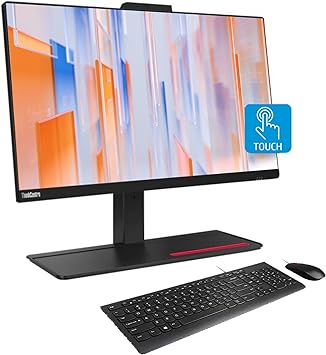 Lenovo ThinkCentre M90a Business All-in-one Computer, 23.8" FHD IPS Touchscreen, Intel Core i5-10400 Processor, 16GB RAM, 1TB PCIe SSD, Wi-Fi, Webcam, DVD-RW, Windows 11 Pro, 3 Years Onsite, Black