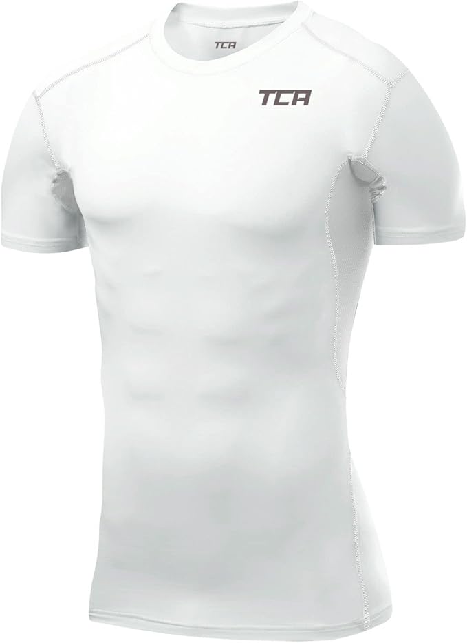 TCA Mens' and Boys' HyperFusion Compression Base Layer Top Short Sleeve Under Shirt