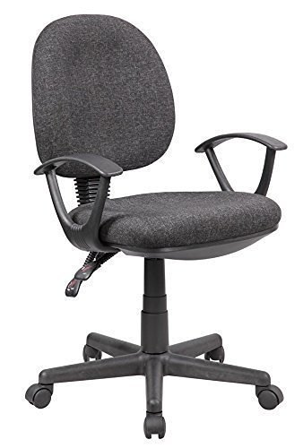 Anji Modern Funiture Mid Back Fabric Office Task Desk Computer Chair with Adjustable Backrest Height&Angle and Seat
