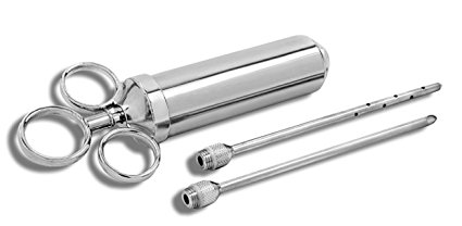 Bestselling Stainless-Steel Seasoning Injector with Marinade Needles-Large 2-Ounce Capacity